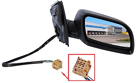 BESTPRICE 1x Elektrischer Außenspiegel rechts beheizbar Seitenspiegel konvex Kompatibel mit VW POLO (9N_, 9A_)