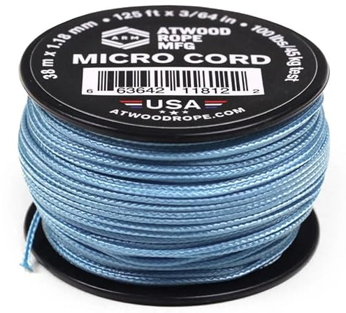Atwood Rope MFG Carolina Taktische Nylon/Polyester Micro Utility-Kordel, 1,18 mm x 38 m, wiederverwendbare Spule | Angelausrüstung, Schmuckherstellung, Camping-Zubehör