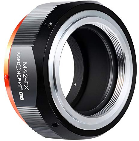 K&F CONCEPT M10115 M42-FX Hochpräziser Objektivadapter für M42-Objektiv zum Fujifilm Fuji X-Serie X FX-Kameragehäuse, passend für Fuji XT2 XT20 XE3 XT1 X-T2