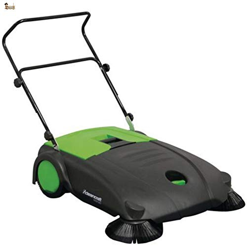 BricoLoco Spazzatrice manuale per spazzare giardino, foglie, cortili, passeggiate. Esterno o interno. Meccanica. Comfort contro scope o spazzole. Prodotto in Germania. Multidirezionale.