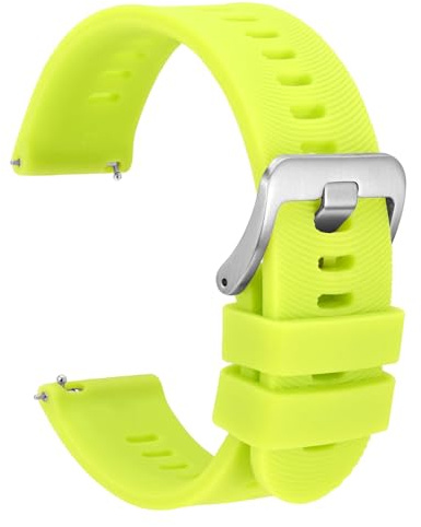 WOCCI Silikon Uhrenarmbänder mit Gewölbten Streifen, Schnellverschluss Ersatzbänder, Bandbreite 18mm 20mm 22mm