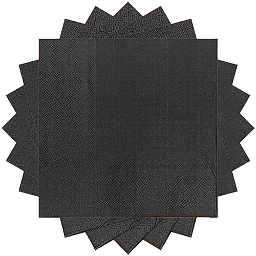 Schwarz Servietten 20 stück Papierservietten Schwarz 33x33 Napkins Servietten Paw Cocktailservietten, Tischdeko Hochzeit Papierserviette Einweg Napkins Tisch Dekorationen für Garten Geburtstag Party