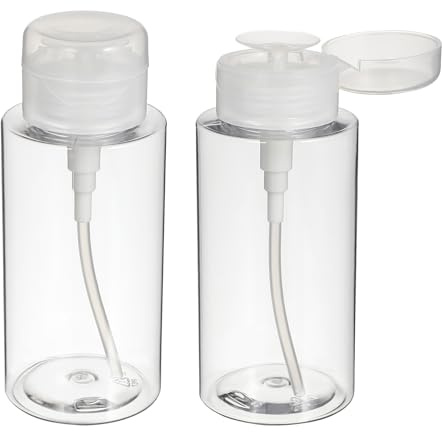 Operitacx Lot De 2 Flacon Pompe Vide 300 ML, Distributeur Dissolvant Pompe