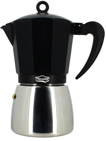 MENASTYL - Cafetière Moka 12 tasses en aluminium 736 ml - Tous feux dont induction - 3935072