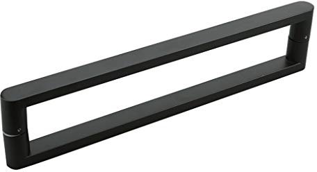 KOHARA Schiebetürgriffe, Türgriff-Hardware-Set, robust, für Holzschränke, Gartentor, Schuppen und Garage, Vordertür, innen und außen – schwarzer Edelstahl/29,5 cm (29,5 cm)