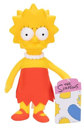 Disney The Simpsons Lisa Plush cuenta con cuerpo de tela suave con cabeza esculpida con licencia oficial