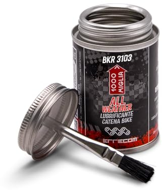 Errecom 1000 Miglia BKR 3103-120 ml Can, All Weather Lube Bike Chain, for All Weather Conditions, Brush included