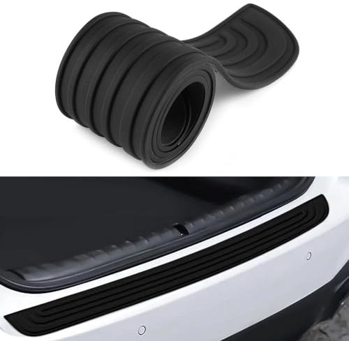 Protezione Paraurti Posteriore Auto per Fiat 500l, Protezione Della Soglia Del Bagagliaio Cprotezione Paraurti Posteriore Auto,Black-(104cm-9cm)