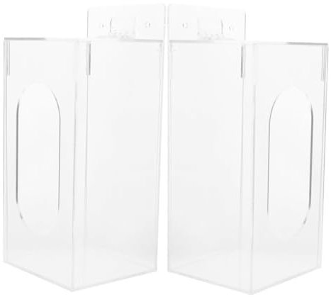 iplusmile 2stücke Wandhalterung Für Handschuhe Acryl Handschuhspender Mit Zwei Fächern Transparent Für Tisch Und Wandmontage Für Lebensmittelservice Büro Und Zuhause