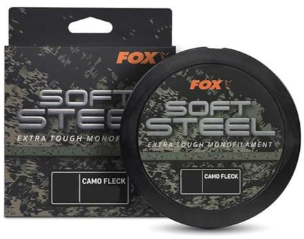 Fox Soft Steel Fleck Camo Mono Fil de pêche monofilament 1000 m, diamètre/capacité de charge : 0,33 mm / 7,3 kg