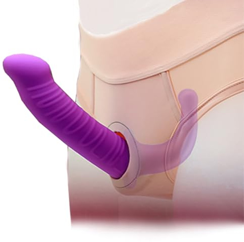 Strap on Doppeldildo Größe L Slip mit Innendildo Penis Hose Silikon Double Dildo Umschnall-Dildos Anal Plug Groß G Punkt Umschnalldildo Sex Spielzeug für Mann Frauen
