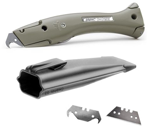 Delphin®-03 Farb Edition inkl. Klingen und Kunststoffköcher, Teppichmesser