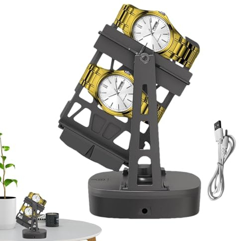 Cargador mecánico para relojes, dispositivo de cuerda automática, soporte de exhibición portátil | Mantenimiento eficiente de relojes mecánicos, perfecto para uso comercial y personal con diseño Eleg