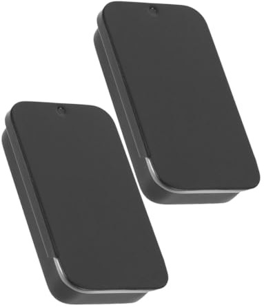 MOLUCKFU Schiebedeckel Aufbewahrungsboxen 2 Stück aus Weißblech Schwarz | 80x50x15mm, Robust und Stilvoll, Passend für Lippenstift und Lippenpflege