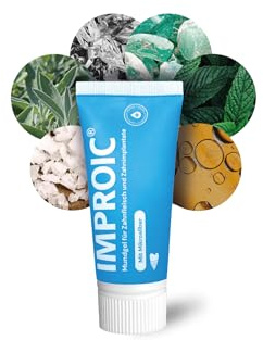 IMPROIC Gel buccal contre les inflammations des gencives (20 ml) | Avec microargent médical et ingrédients actifs naturels | Protection efficace pour les gencives, les dents et les implants