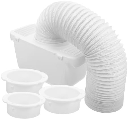 Kit de Connecteur de Ventilation 1 Set pour Sèche-linge en Plastique Blanc | Collecte les Peluches Fines et L’eau, Usage Polyvalent, Accessoire de Remplacement pour Appareil Domestique