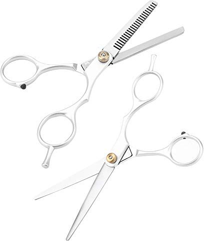 Le Forbici Taglio dei Capelli Professionali Sono Ideali per il Taglio del Parrucchiere un Parrucchiere, una Famiglia Adeguata o una Famiglia Professionale in Acciaio Inossidabile (Set 2 pezzi)