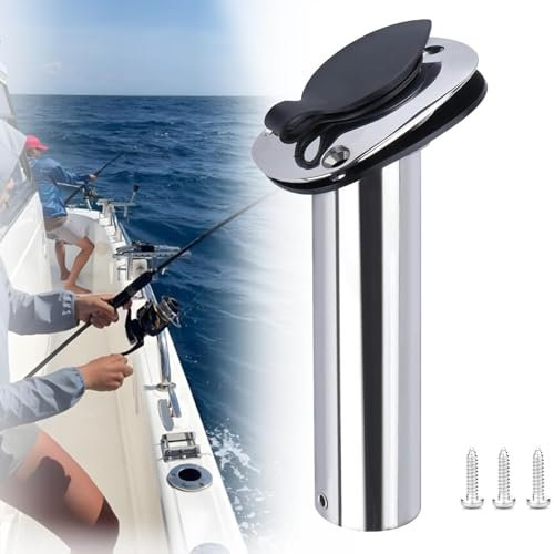 WADPP Boot Angelstang Halter 15/30 /90 Grad, Schiff Flush Mount 316 Edelstahl Angelstang Ständer für Boot Zubehör Marine Yacht,1 Pcs 30 Degree