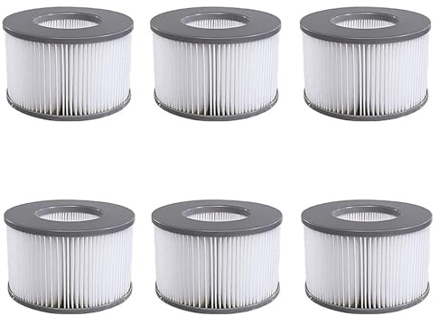 SIGANDG Ersatz Filterkartuschen für MSpa Filterr,Filter für Whirlpoal,für heiße U-Boote und Spa,für aufblasbare Pools - Wasserfilter Modell ab 2020 (6 Stück)