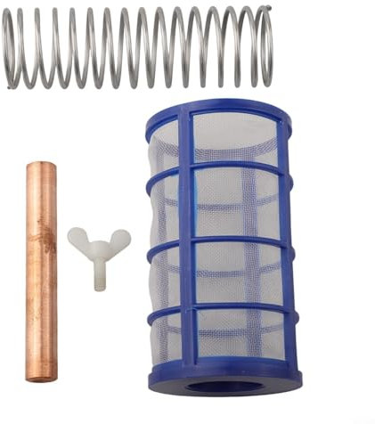 Feeshoppher Solar Pool Ionizer Copper Rod Reemplazo Piscina Purificador de Agua con Filtro de Primavera Perilla Limpiador Accesorios Set 10518Mm