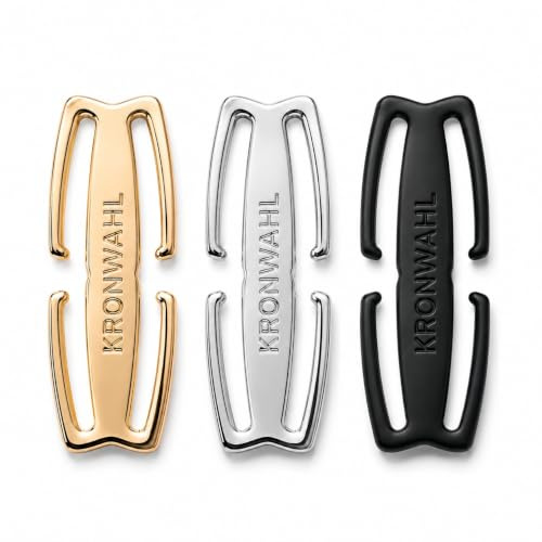 Kronwahl 3 BH Träger Clips aus Metall, für Trägerbreite bis zu 1,8 cm, optimales BH Zubehör, Bra Halter für unsichtbare Träger & attraktive Betonung von Ausschnitt und Rücken