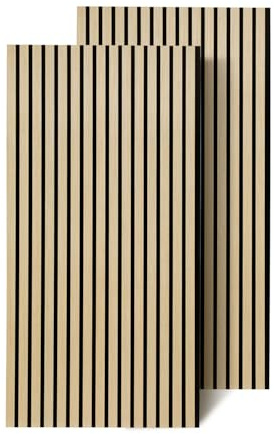 Vkechh 3x Akustikpaneele Holz 120x60 cm, Schallabsorbierende Wandverkleidung mit Holzfurnier & Filz – Modernes Design für Innenräume,Wandpaneele holz zur Raumakustik-Verbesserung,Eiche
