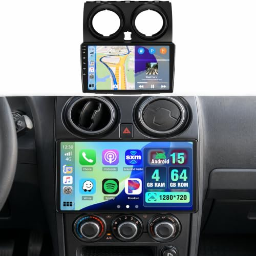 4+64G Android Autoradio med skärm för Nissan Qashqai J10 2006-2016 Trådlös Carplay, Autoradio med Navi 9 Tum Incell skärm Android Auto/FM/RDS/Backkamera