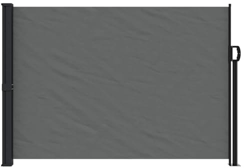 Gecheer Retractable Side Awning Anthracite 140x500cm - UV Resistant Privacy Screen for Patio, Balcony, Garden Model4004428