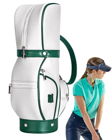 Golftasche für Damen: elastischer Golfballträger von 0,42 kg, Schultertasche aus PU-Leder, leichte Sporttasche, Organizer für Golfausrüstung im Freien | Golfzubehör