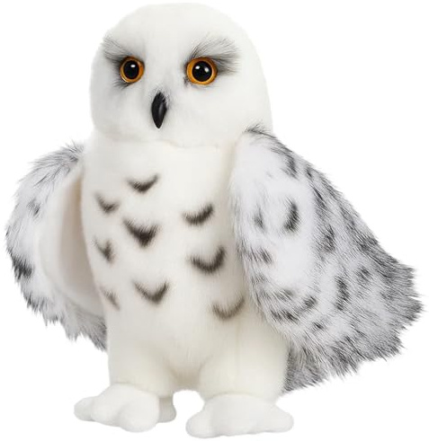 NieYat Eule Kuscheltier, Schneeeule Kuscheltier, Weiche Plüschfigur, 20 cm Kuscheltiers für Sammler, Geburtstage und Thementage
