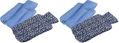 M-Home | Bouillote sèche micro-ondable | Coton | Bleu | 29 x 18 x 1,5 cm | WARMCER | HOTCER (Lot de 2)