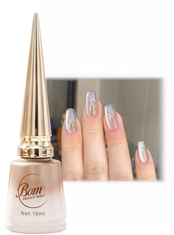 UV Nagellack Kristallklar, Cat Eye UV Lack, Langanhaltend Klar Weiß Gel Nägel, Manicure Gel Lacquer Varnish, Nagelkunst DIY zu Hause, Nail Polish Nageldesign, Nail Art Klassischer & All-Match Stil
