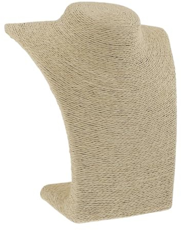 Soporte Busto Para Collares Expositor de collares beige, tamaño pequeño, ligero, con busto joyería y soporte espuma alta densidad