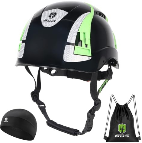 GREEN DEVIL X-Armor säkerhetshjälm EN 397 | ABS arbetshjälm med EPS stötskydd | 6-punkts upphängning | ventilerad | enhandsjustering 53–63 cm | för konstruktion och industri