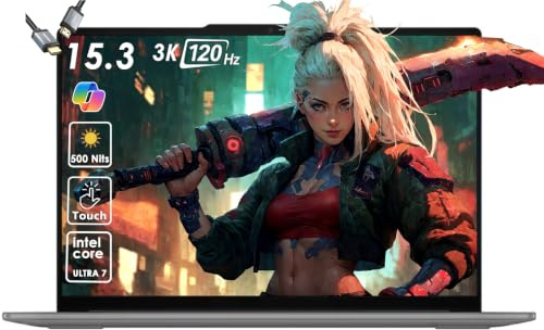 Lenovo Yoga Slim 7i Aura Edition: AI Laptop, Copilot+ PC, 15,3 Zoll 3K Touchscreen, Ultra 7 256V, 16GB RAM, 1TB SSD, 22Hour, Thin & Light Creator Laptop für Design, Win11 Home W/HDMI