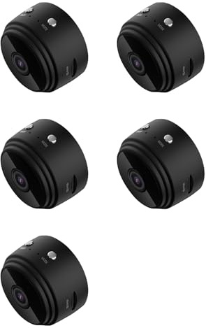 Vjsujehgy 5X Mini Telecamera di Sorveglianza Wireless A9, Monitoraggio di Sicurezza WiFi 1080p, Monitor Remoto, Telecamera, Casa Intelligente