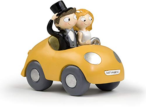 Mopec Y756 - Figura per Torta, Coppia di sposi Fun & Pop in Auto, 16 cm