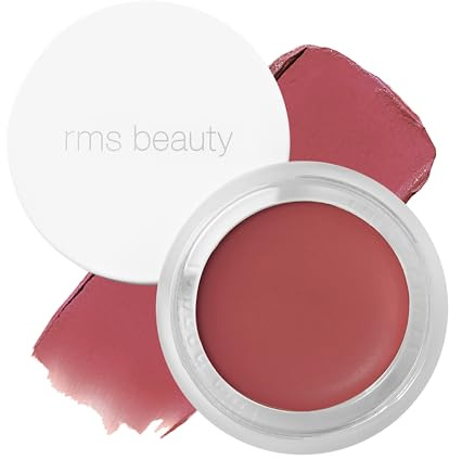 RMS Beauty Lip2Cheek - Organic Multi-Tasking Cream Makeup Provides Natural Skin Tint as Blush, Lip & Cheek Stain, Lipstick - Illusive (0.17 Ounce)