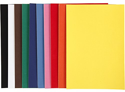 Carta Velour A4 21x30 cm 140 gr Vari colori, 10 fogli.
