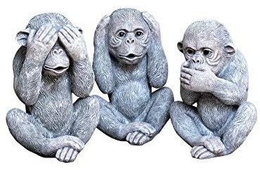 3 wise garden ornaments decorative outdoor hear no evil, See no evil, speak no evil outdoor home décor