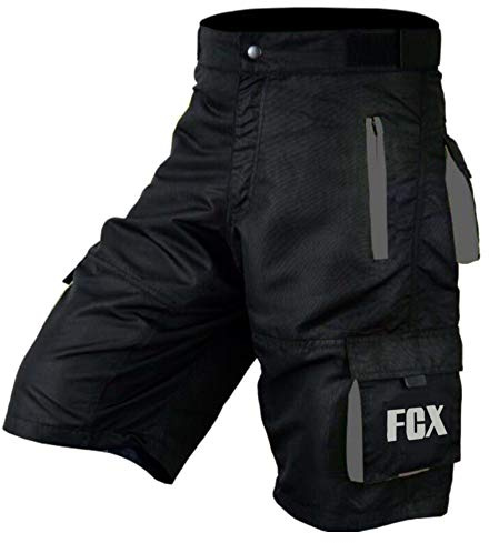 Herrars cykling MTB shorts säckig stil flera fickor nedförsbacke mountainbike team cykelshorts gratis avtagbart vadderat foder