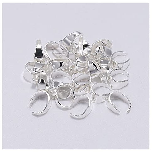BOSAIYA PJ1 50pcs / lot 7 Couleurs Pendentif Clips Pinch Bail Clasps Boucle Charm Collier Connecteur de Crochet pour Bijoux DIY Fabrication de Cameo Plateau Tl701 (Color : 4, Size : 8 x 12mm)