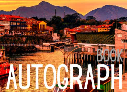 AUTOGRAPH BOOK: Signatures Blank Scrapbook, Memorabilia Album Gift, Keepsake Memory Book, Favorite sport stars , cartoon ,celebrities, friends and colleagues 120 pages 8.25 * 6 inches