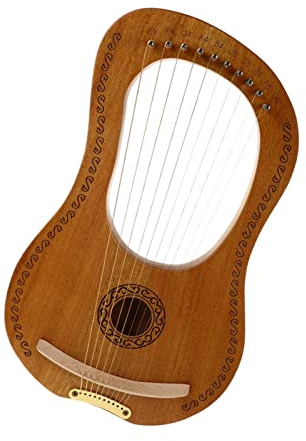 Lyre Harfe 1 Set Lyre Harp Handheld Harp Wood Body 10 Saiten Strings Strings Strings Instrument