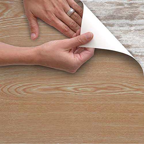 Magic Cover Self-Adhesive Vinyl Shelf and Drawer Liner, 18 x 16', Golden Oak (16F-18594-06)