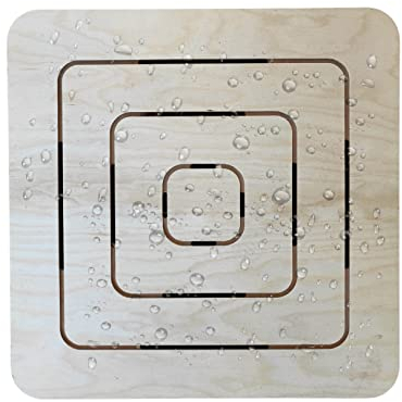 Plataforma de ducha de madera Okumé, platos de ducha con pies antideslizantes, alfombrilla reposapiés sauna, piscina baño, diferentes tamaños (50 x 50)
