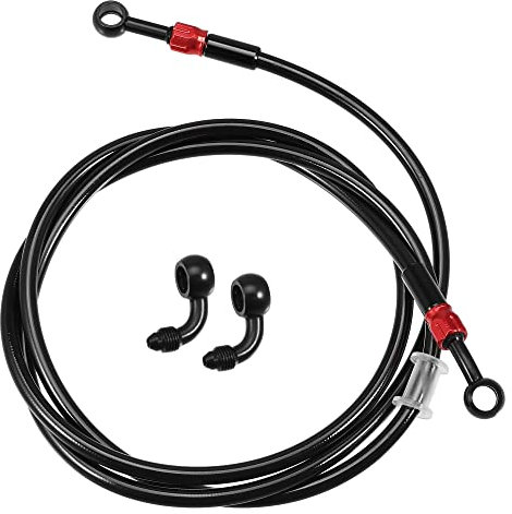 A ABSOPRO 1 Set AN3 28 90 Gradi Moto Freno Tubo Linea 180cm Nero