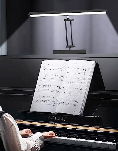Vshinic Music Stand Light - 20 Piano Desk Lamp With 96 LEDs for Orchestra and Musicians - Onekey Stepless Dimming With Free Height Adjustment for Upright Piano