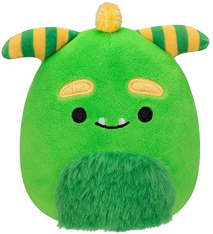 Squishmallows Original 7.5-Inch Callum Green Monster with Fuzzy Belly - Large Ultrasoft Official Jazwares Plush