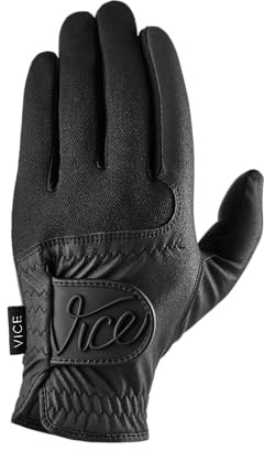 Vice Golf Duro Black | Golf Glove | Features: Highly Durable Synthetic Suede, Great fit and Feel (XL, Left)